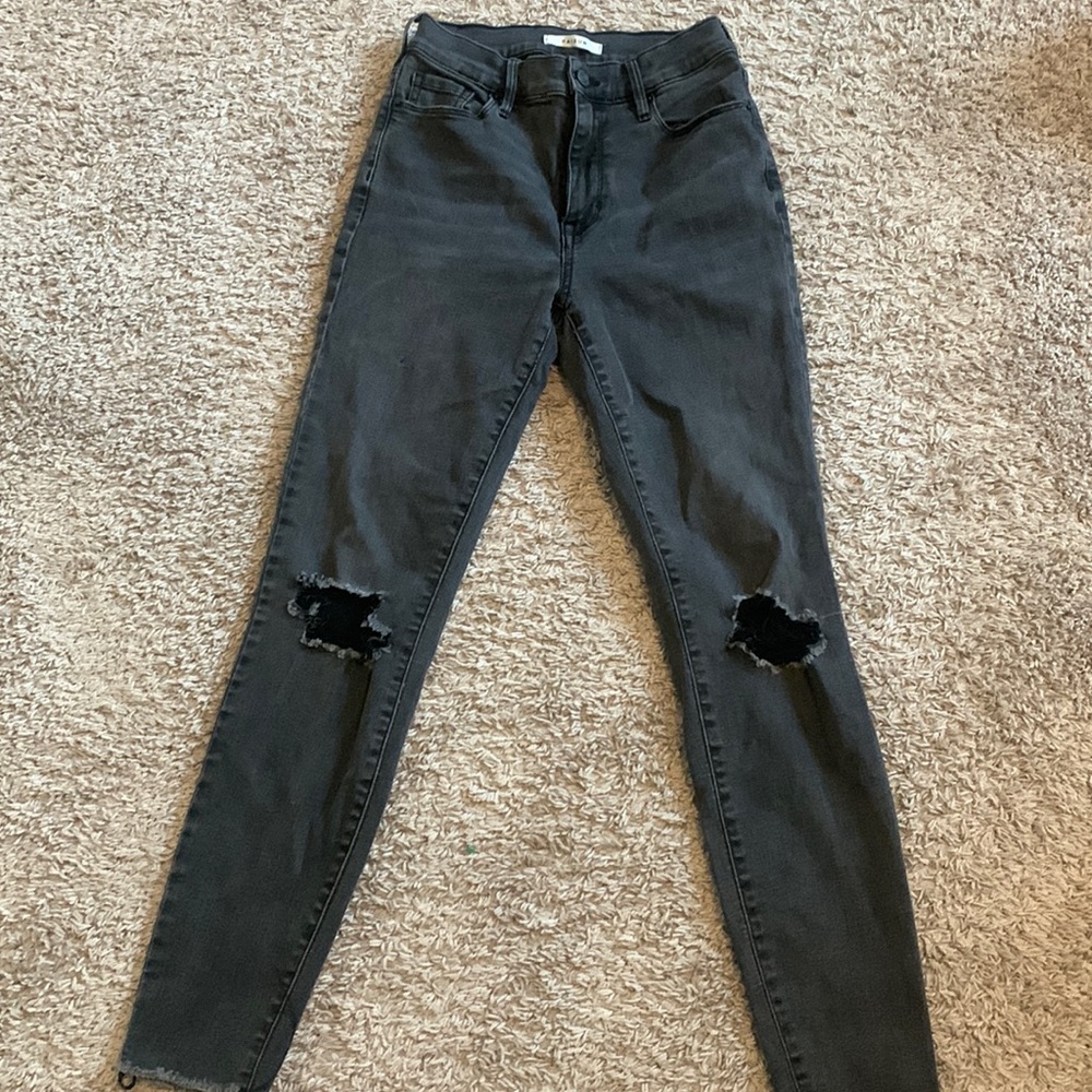 PACSUN blackish grey jeggings distressed